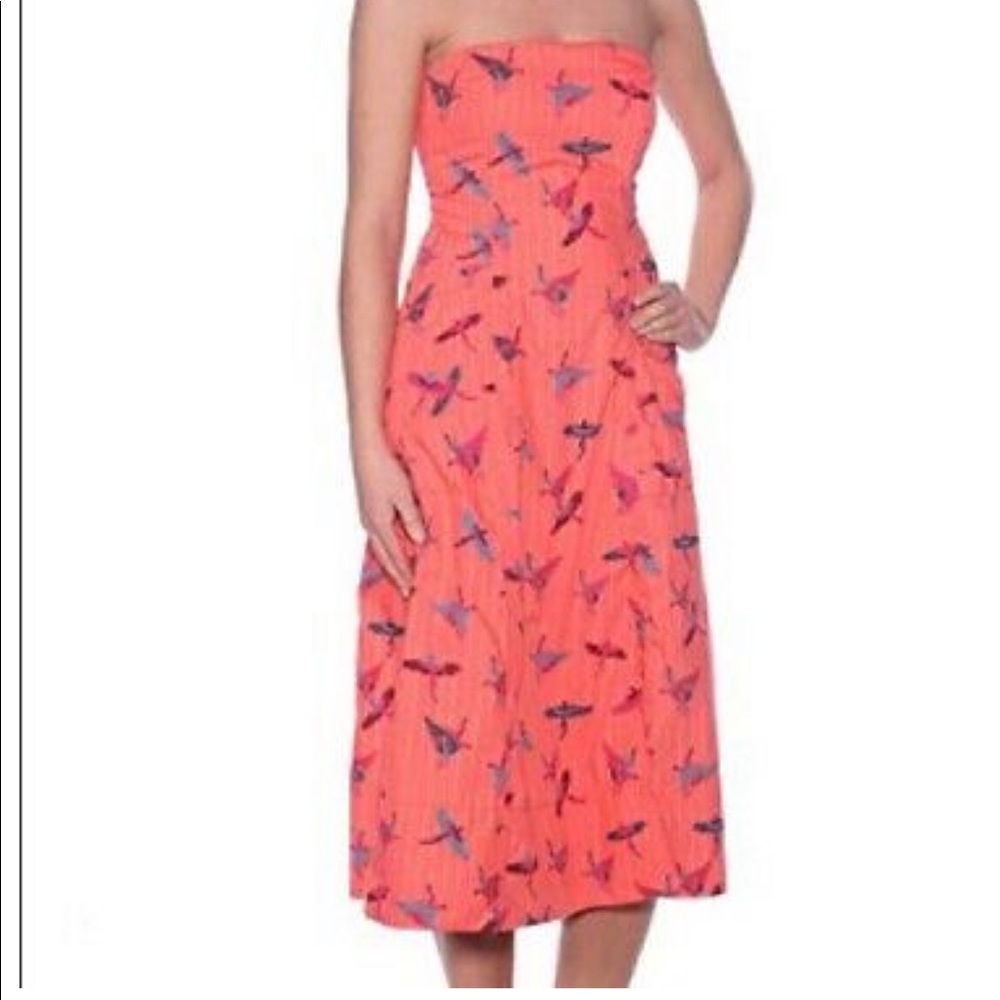 Free people colorful strapless dress